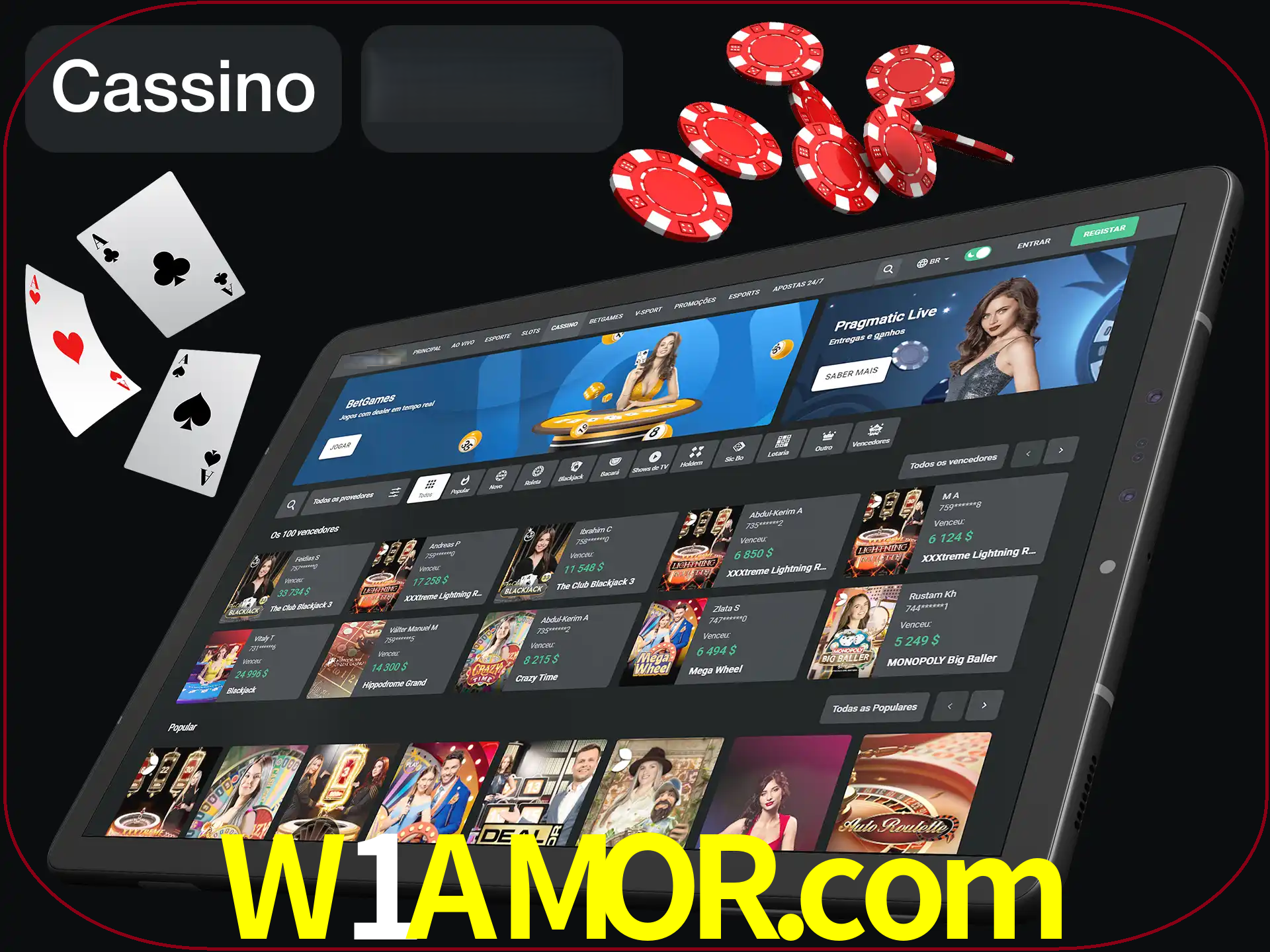 Jogue vários jogos de cassino em nosso cassino.