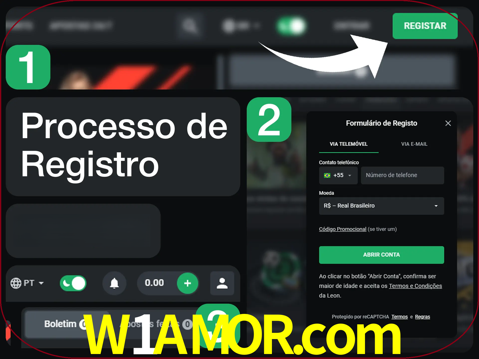 O processo de registro na LeonBet é simples.