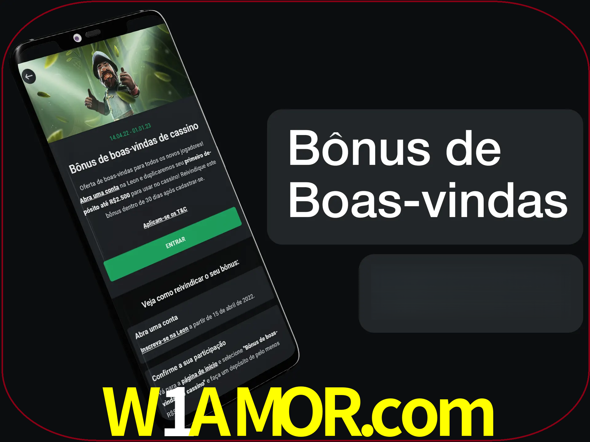 Não se esqueça de usar o bônus de boas-vindas.